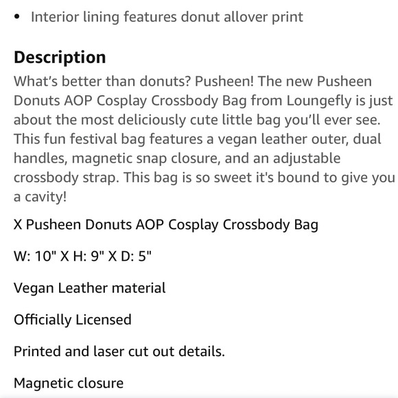 NEW Pusheen Loungefly Donut Purse and Wallet Set - Picture 6 of 16